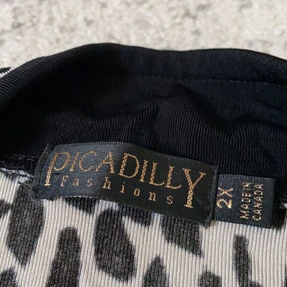 Piccadilly Fashions size 2X open front jacket / blazer made in Canada cool print - Picture 6 of 9